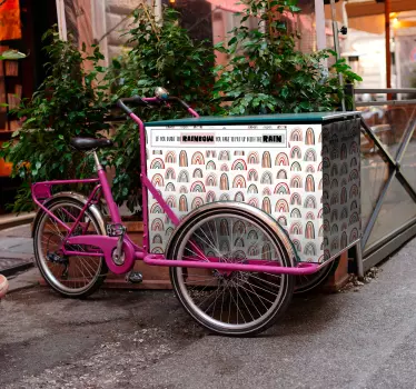 Szivárványt szeretnél töltsd meg eső matricával bicikli - TenStickers