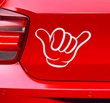 Szórakoztató kézi egyszínű autó matrica - TenStickers