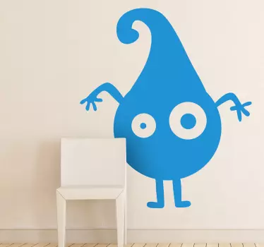 Szörny vízcsepp matrica - TenStickers