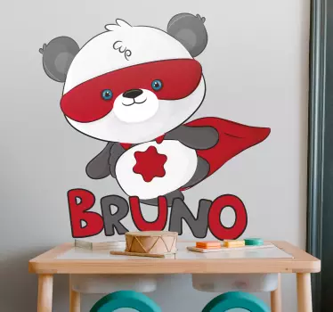 Szuperpanda szuperhős matrica - TenStickers
