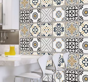 Szürkés cement csempe matrica - TenStickers
