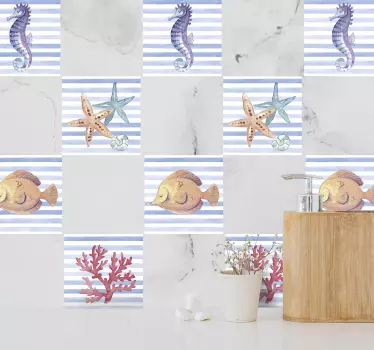 Tengeri élet cserép átadása - TenStickers
