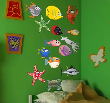 Tengeri lények gyerek matricák - TenStickers