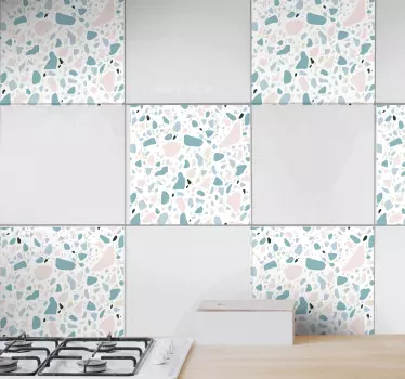 Terrazzo csempe mintás csempe matrica - TenStickers
