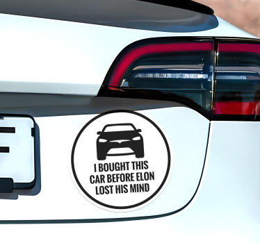 Tesla autó matrica - TenStickers