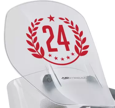 Testreszabható babérszám matrica - TenStickers