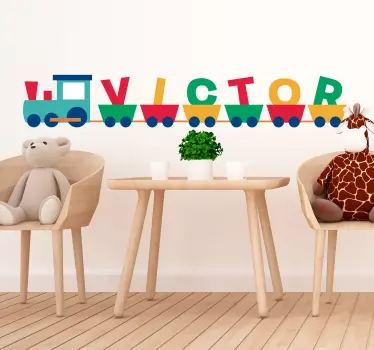 Testreszabható gyermekvonat matrica - TenStickers