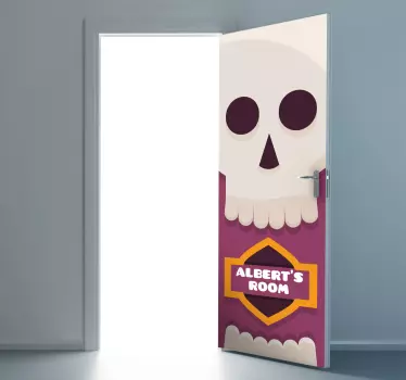 Testreszabható koponya matrica ajtókhoz - TenStickers