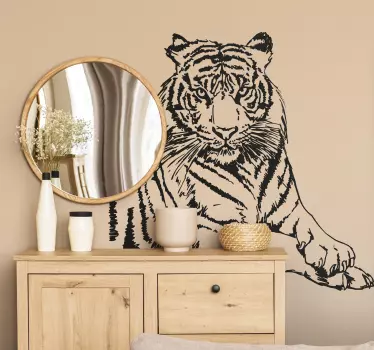 Tigris fal matrica - TenStickers