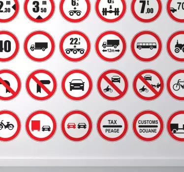 Tiltott jel matrica készlet - TenStickers