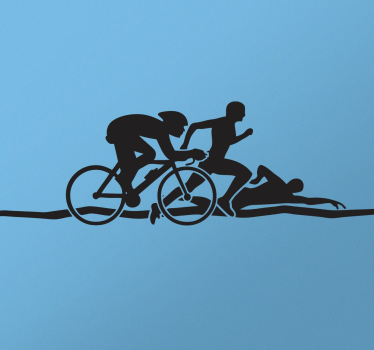 Triatlon sziluett matrica - TenStickers