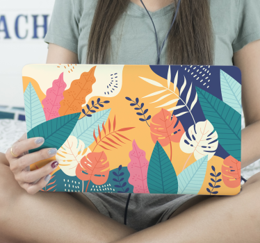 Trópusi levél réteg matrica laptophoz - TenStickers
