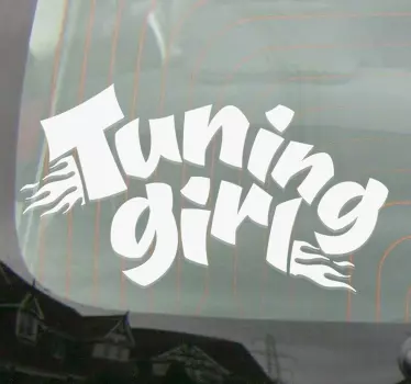 Tuning lány autó matrica - TenStickers