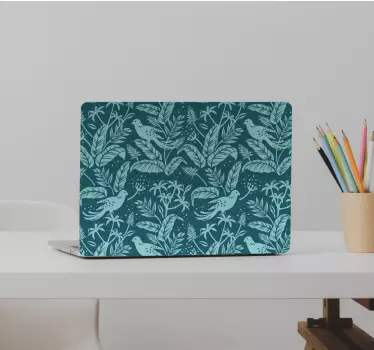 Türkiz repülő madarak laptop matrica - TenStickers
