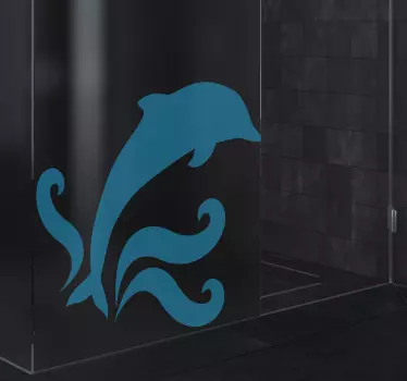 Ugró delfin zuhany matrica - TenStickers