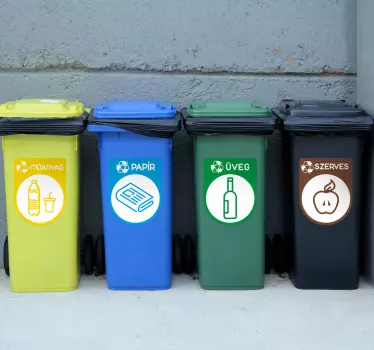 újrahasznosító csomag Matrica szemeteskuka - TenStickers