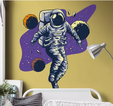 űrhajós pályán világűr matrica - TenStickers