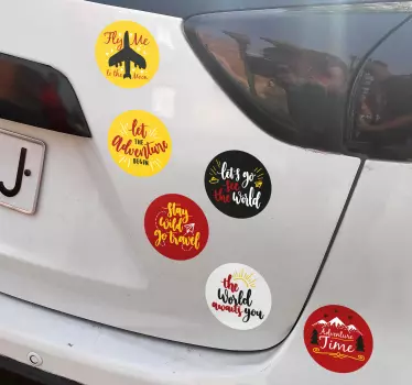Utazók autó ablak matrica - TenStickers