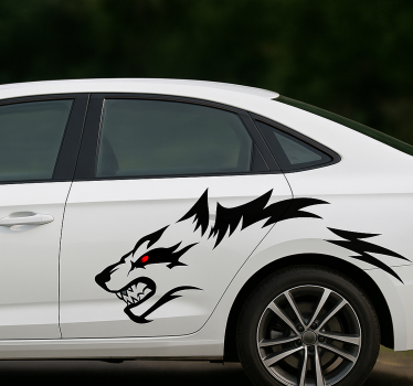 Fierce wolf side autó matrica - TenStickers
