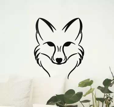 Vad róka fej vadállat matrica - TenStickers