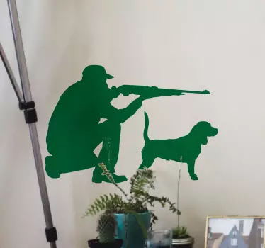 Vadász és kutya emberek matricák - TenStickers