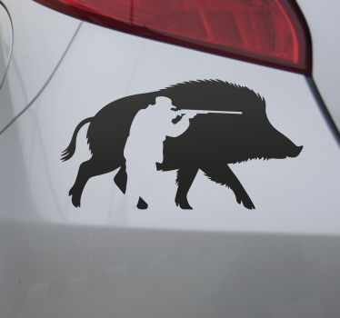 Vaddisznóvadászat autó matrica - TenStickers