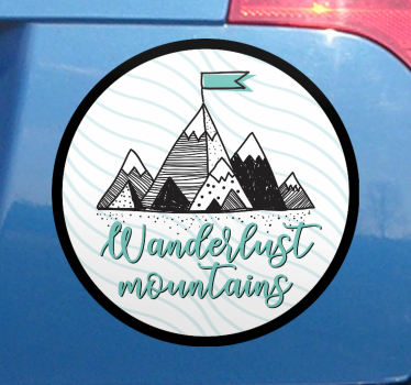 Vándorló hegyek autó matrica - TenStickers