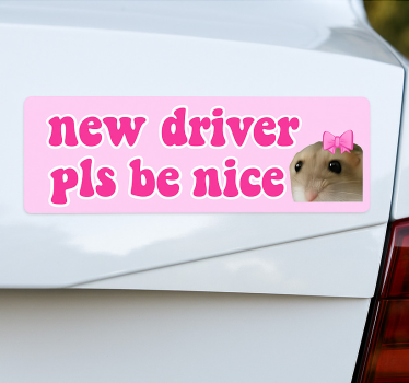 Új sofőr légy kedves autó matrica - TenStickers
