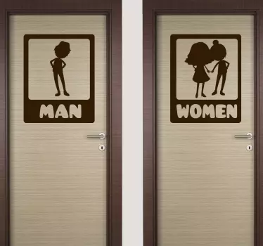 Vicces wc üvegajtó matrica - TenStickers