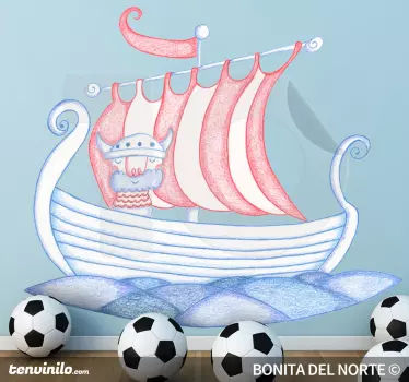 Viking hajó matrica - TenStickers