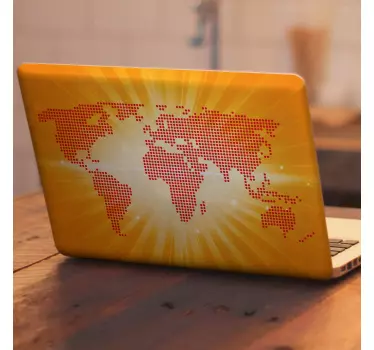 Világtérkép pontok matrica laptophoz - TenStickers
