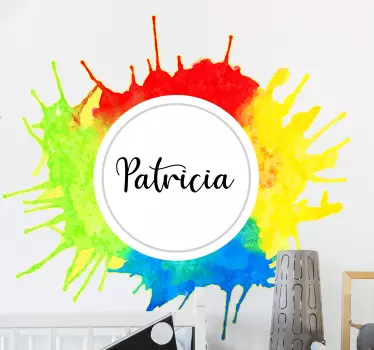 Víz színe szivárvány kör fal matrica - TenStickers