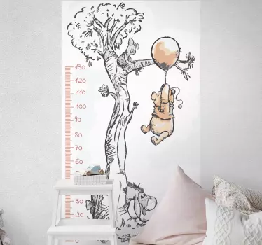 Winnie puh magasságdiagram matrica - TenStickers