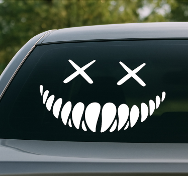 Mosolygós szemek autó matrica - TenStickers