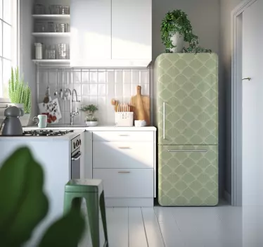 Zöld geometrikus Matrica Hűtő - TenStickers