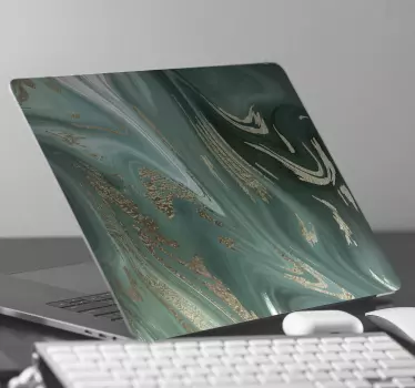 Zöld márvány elegáns laptop matrica - TenStickers