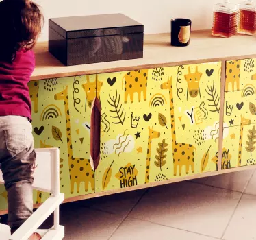 Zsiráf matricák bútor matricához - TenStickers