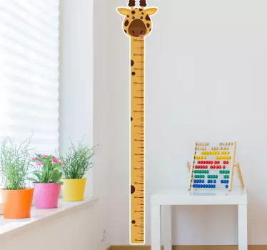 Zsiráf méter magassági diagram matrica - TenStickers