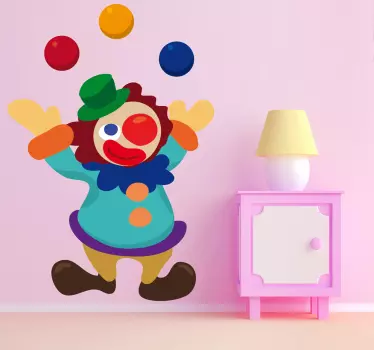 Zsonglőrködő bohóc matrica - TenStickers