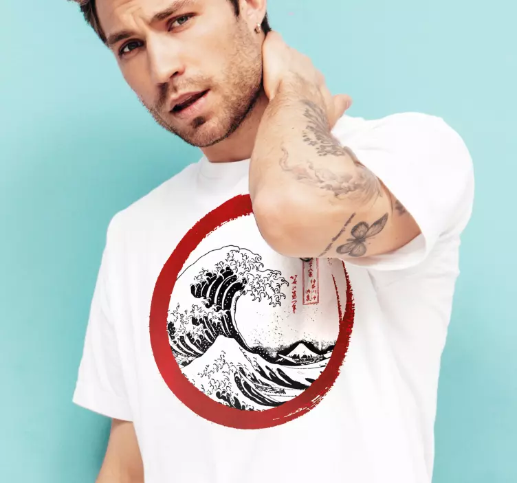 A kanagawa egyedi póló nagy hulláma - TenStickers