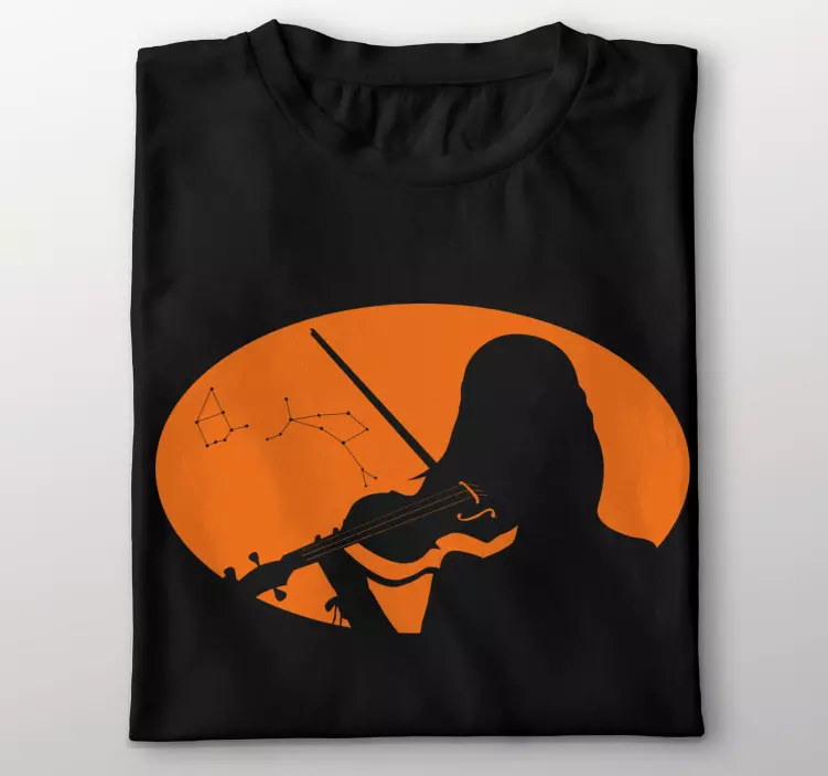 Ihletett hegedűs sziluett egyedi póló - TenStickers