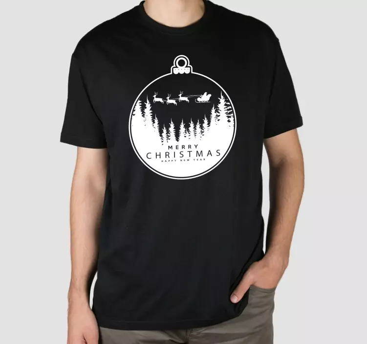 Szánkó dísz Póló karácsony - TenStickers