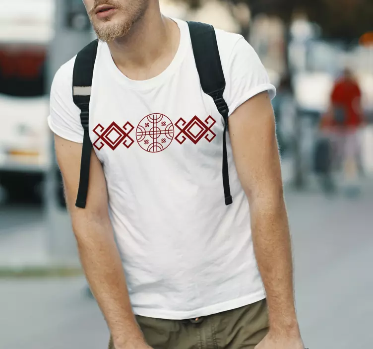 Vörös mapuche stílus póló - TenStickers