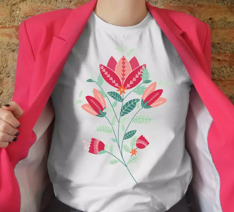 Lengyel piros pipacs kompozíció egyedi póló - TenStickers