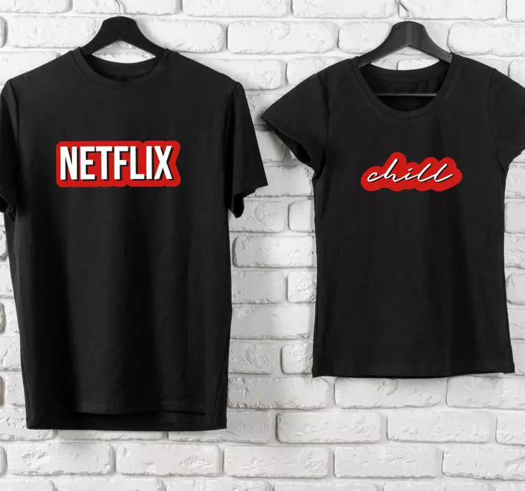 Netflix és chill pár póló - TenStickers