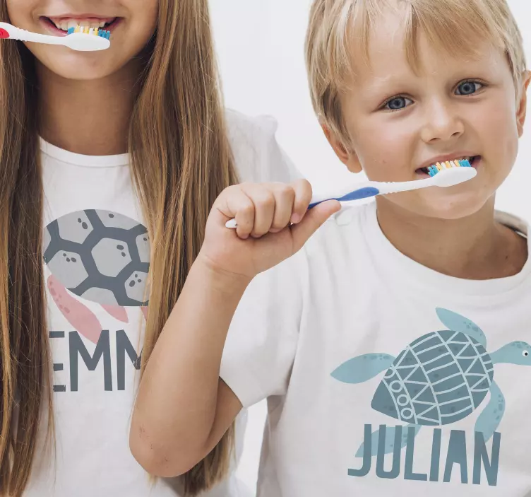 Puha színű teknős gyerek póló - TenStickers