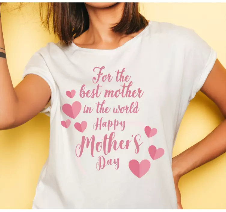 Szöveges felirat szívvel anyák napi inggel - TenStickers