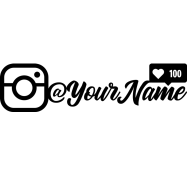 Instagram kedveli Póló nevekkel - TenStickers