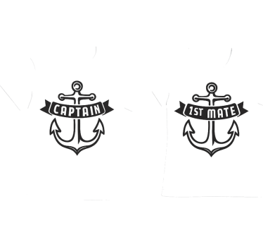 Kapitány - 1. tiszt pólók párosít - TenStickers