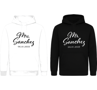 Mr és mrs "sanchez" pólók párosít - TenStickers